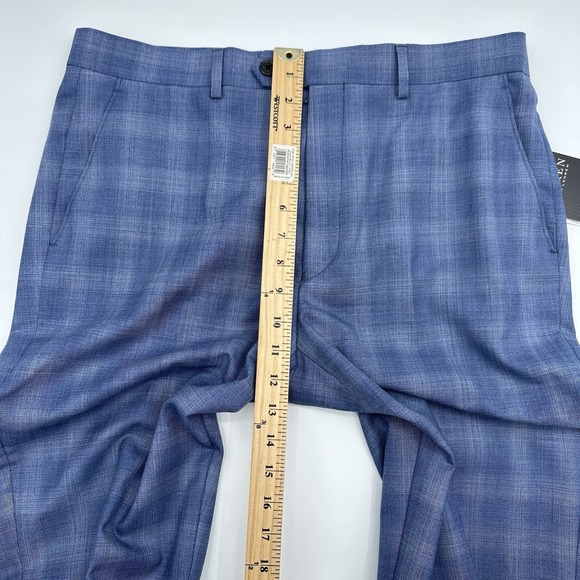 Lauren Ralph Lauren Classic-Fit Ultraflex Wool Suit Pants Blue‎ Plaid 34x32 NWT - Picture 11 of 13